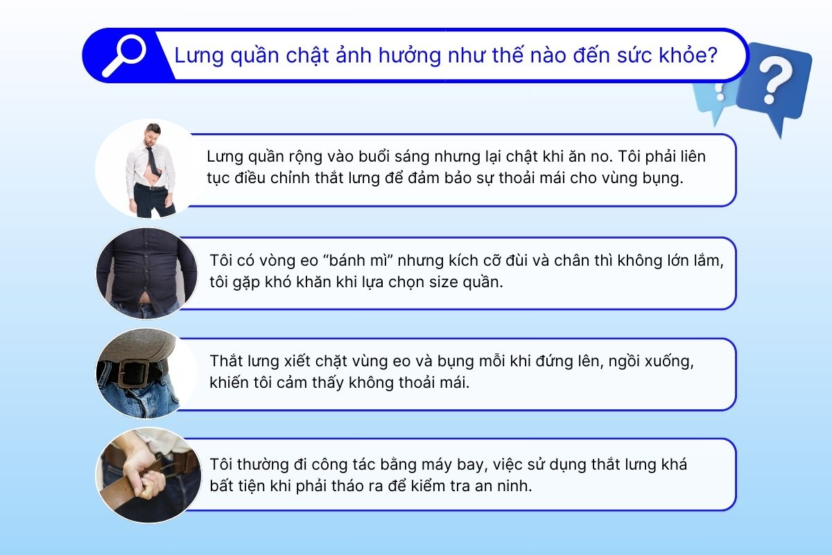 Lưng quần bó sát ảnh hưởng như thế nào đến sức khỏe?