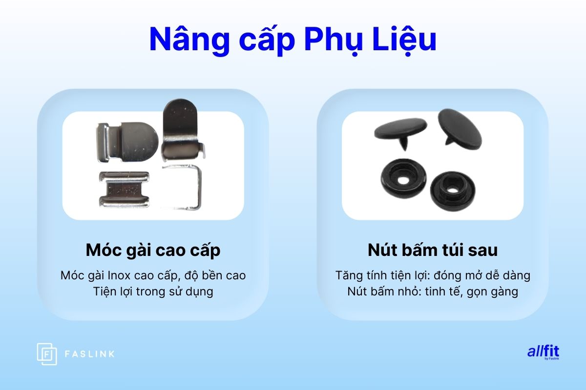 Nguyên phụ liệu trong quần tây allfit