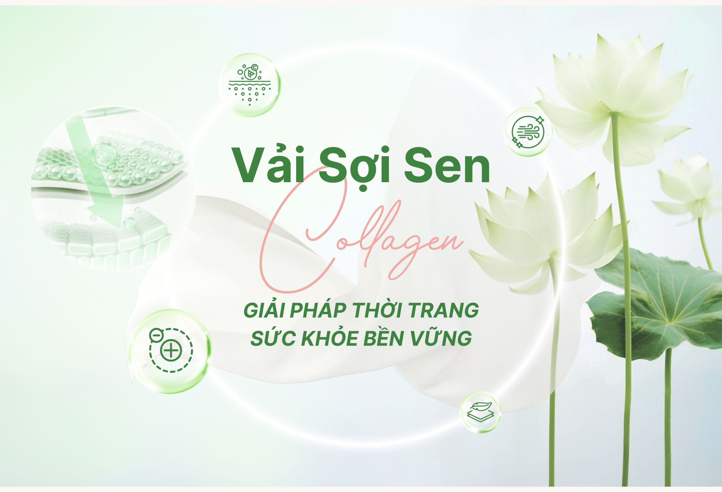 Vải sợi sen Collagen Faslink