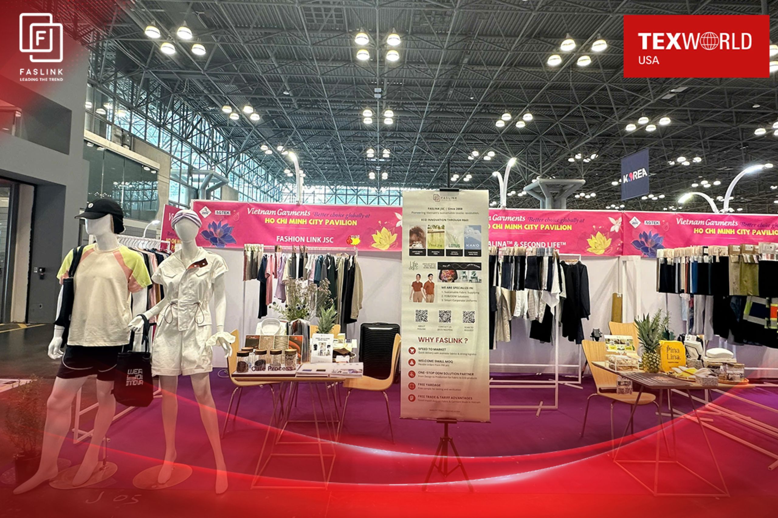 Faslink tại Texworld USA 2025: Hành trình đưa bản sắc Việt đến với bản đồ nguyên liệu toàn cầu 