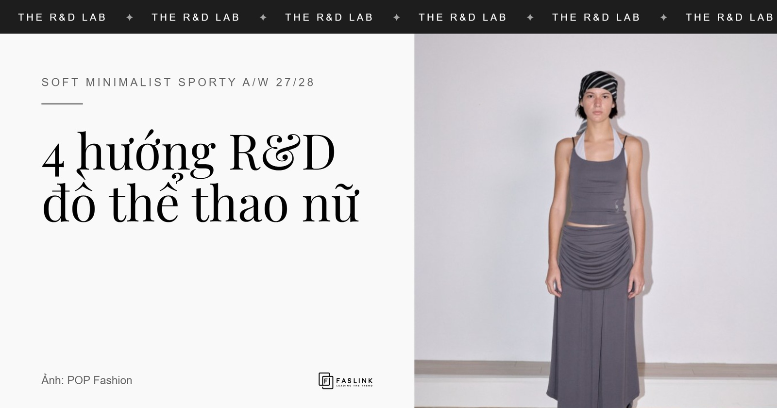 Người mẫu nữ mặc đồ thể thao phom mềm tông màu sáng dịu